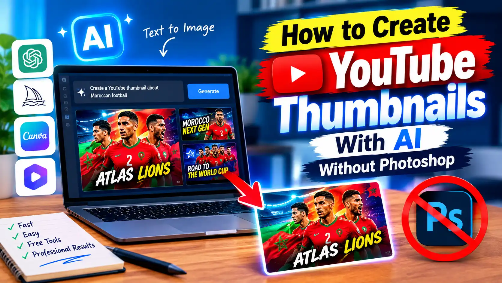 How to Create YouTube Thumbnails With AI Without Photoshop