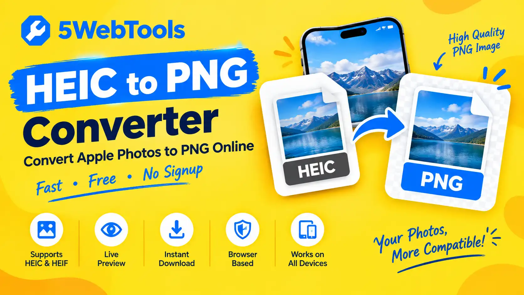 HEIC to PNG Converter – Convert HEIC to PNG Online