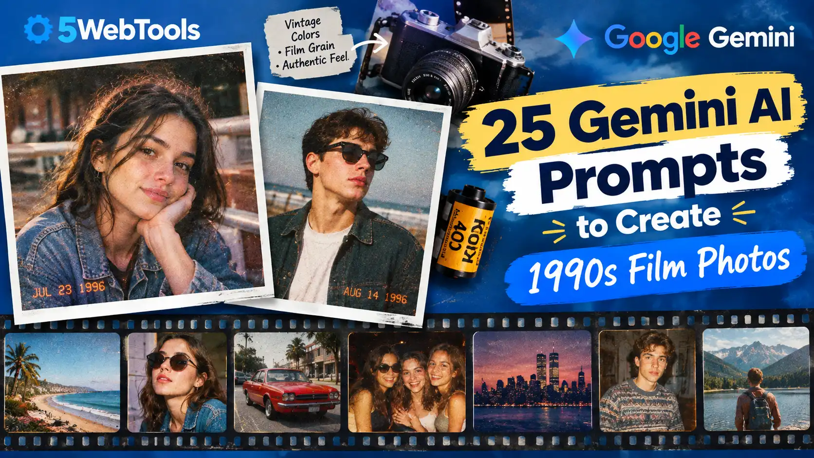 25 Gemini AI Prompts for 1990s Film Photo