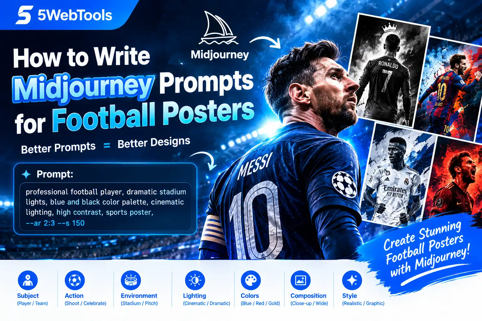 How to Write Midjourney Prompts for Football Posters