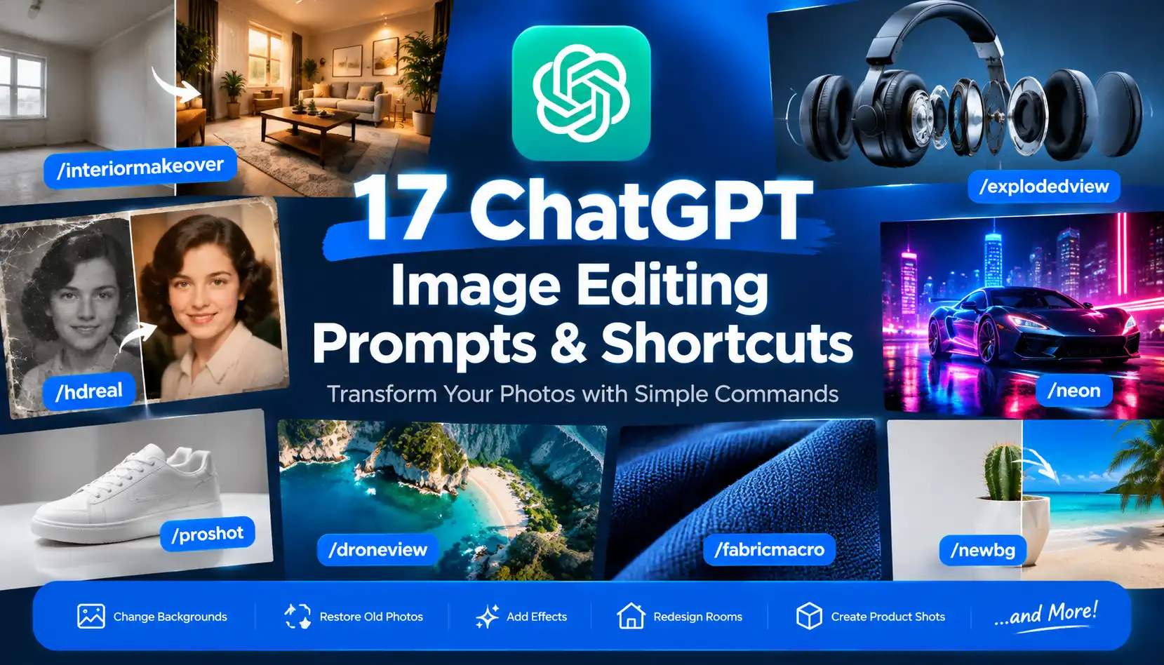 17 ChatGPT Image Editing Prompts & Shortcuts