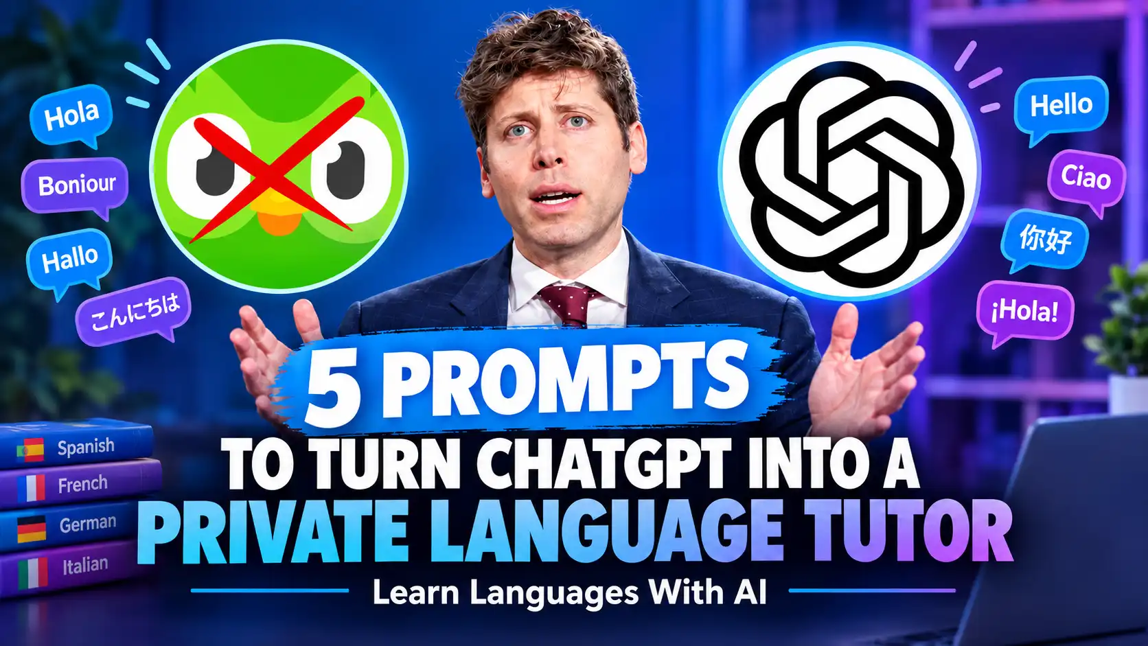 5 Prompts That Turn ChatGPT Into a Private Language Tutor