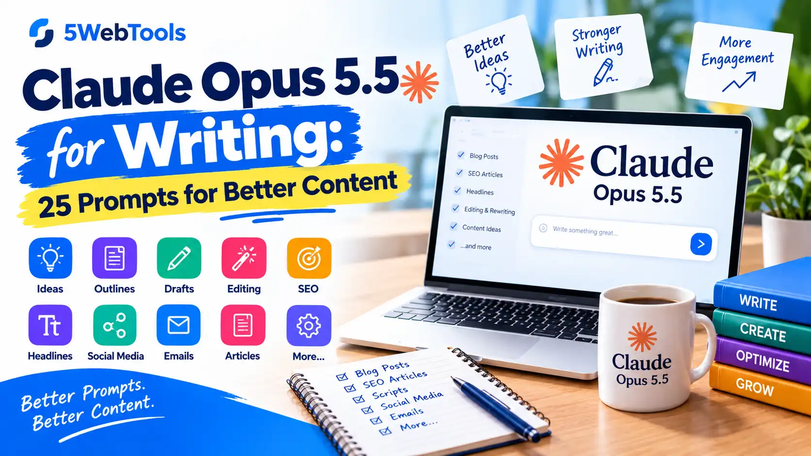 Claude Opus 5.5 for Writing: 25 Prompts for Better Content