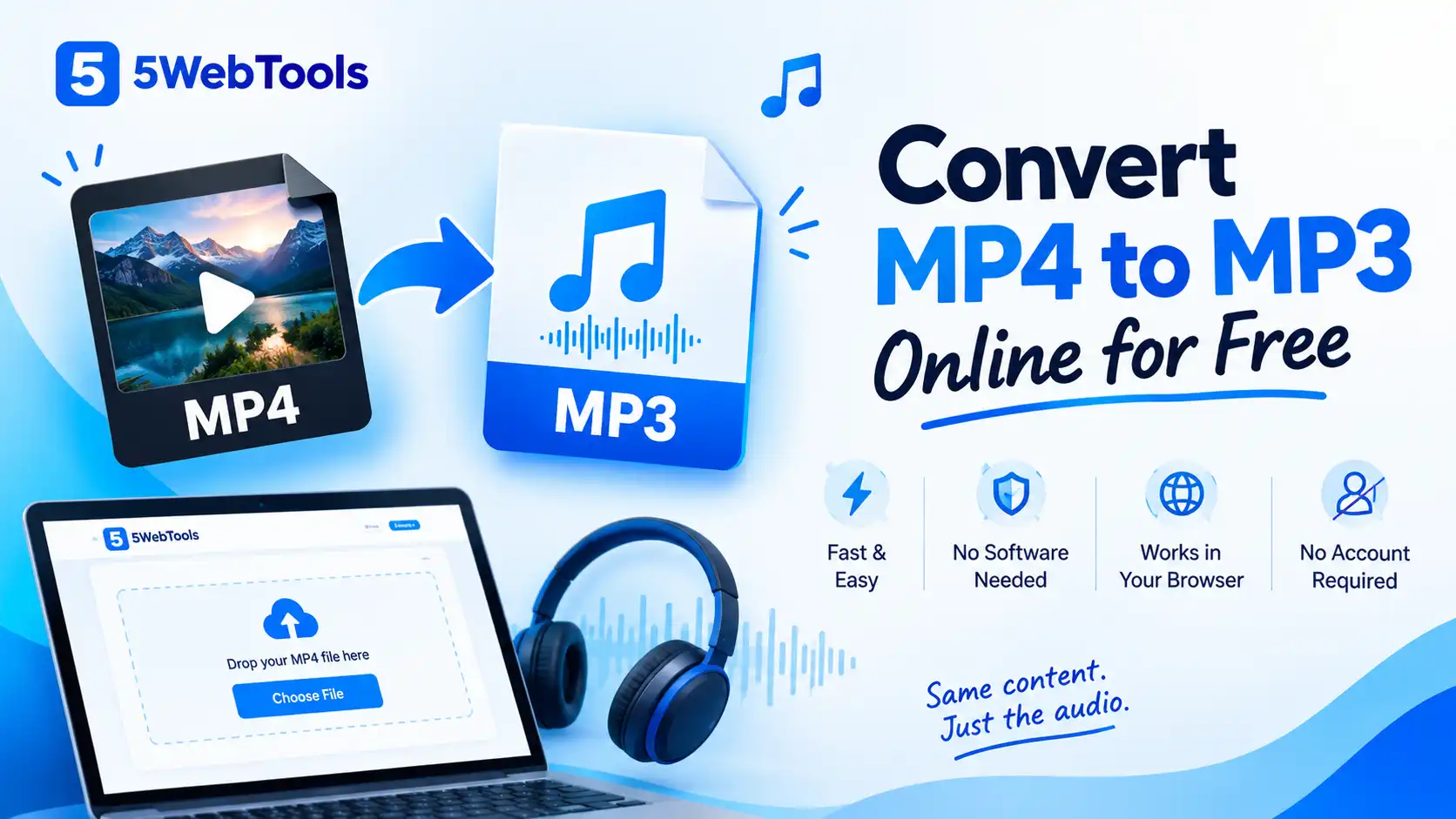 Extract Audio From Video with 5webtools