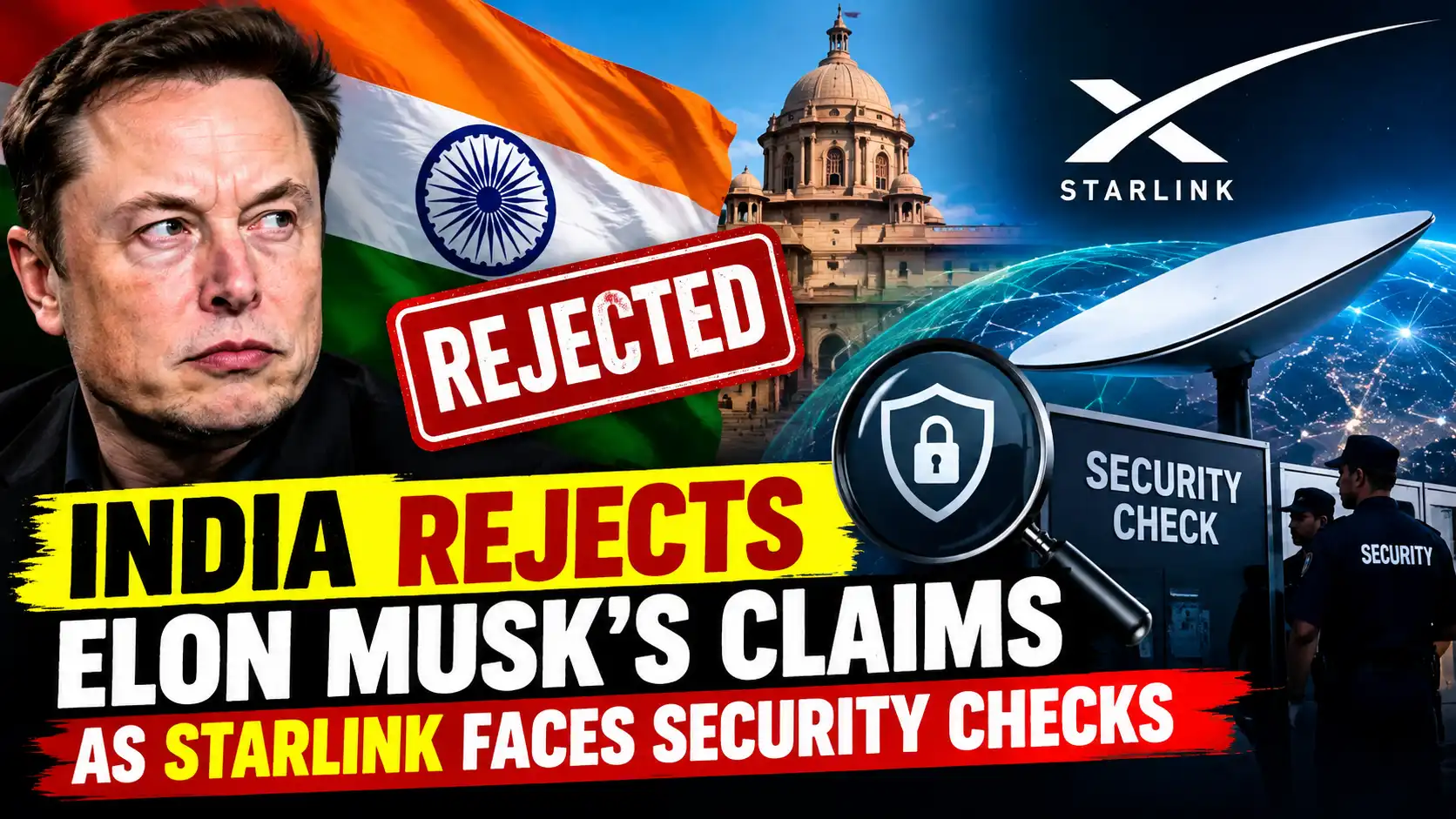 India Rejects Elon Musk's Claims as Starlink Faces Security Checks