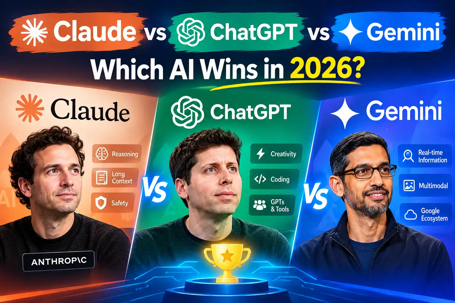 Claude vs ChatGPT vs Gemini: Which AI Wins in 2026?